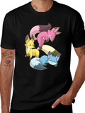 Cute Fox Trio Graphic Tee - Soft Cotton Blend