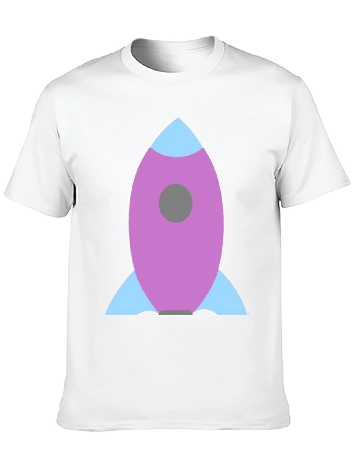 Rocket Graphic Black Tee - Blast Off in Style!