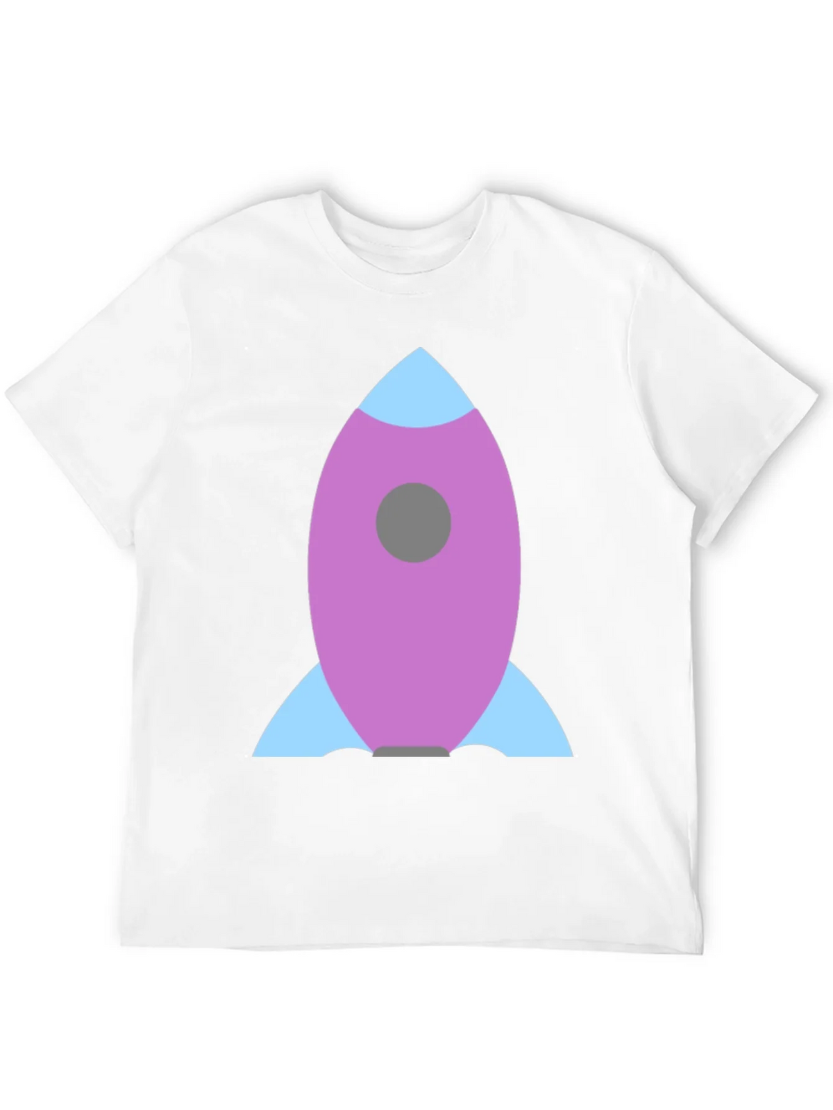 Rocket Graphic Black Tee - Blast Off in Style!