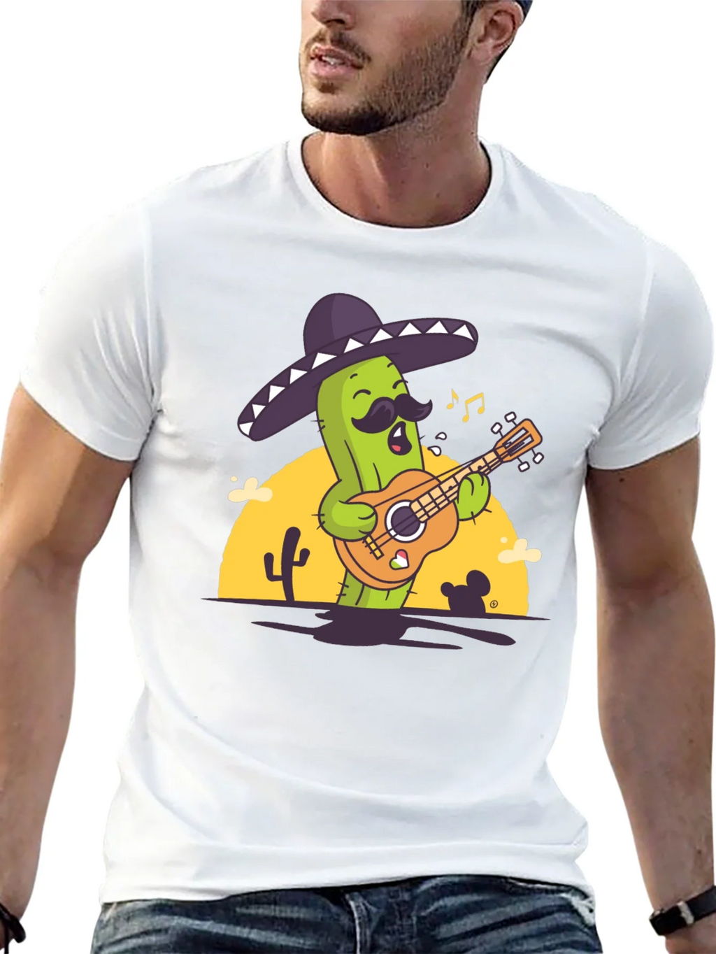 Cactus Mariachi Graphic T-Shirt