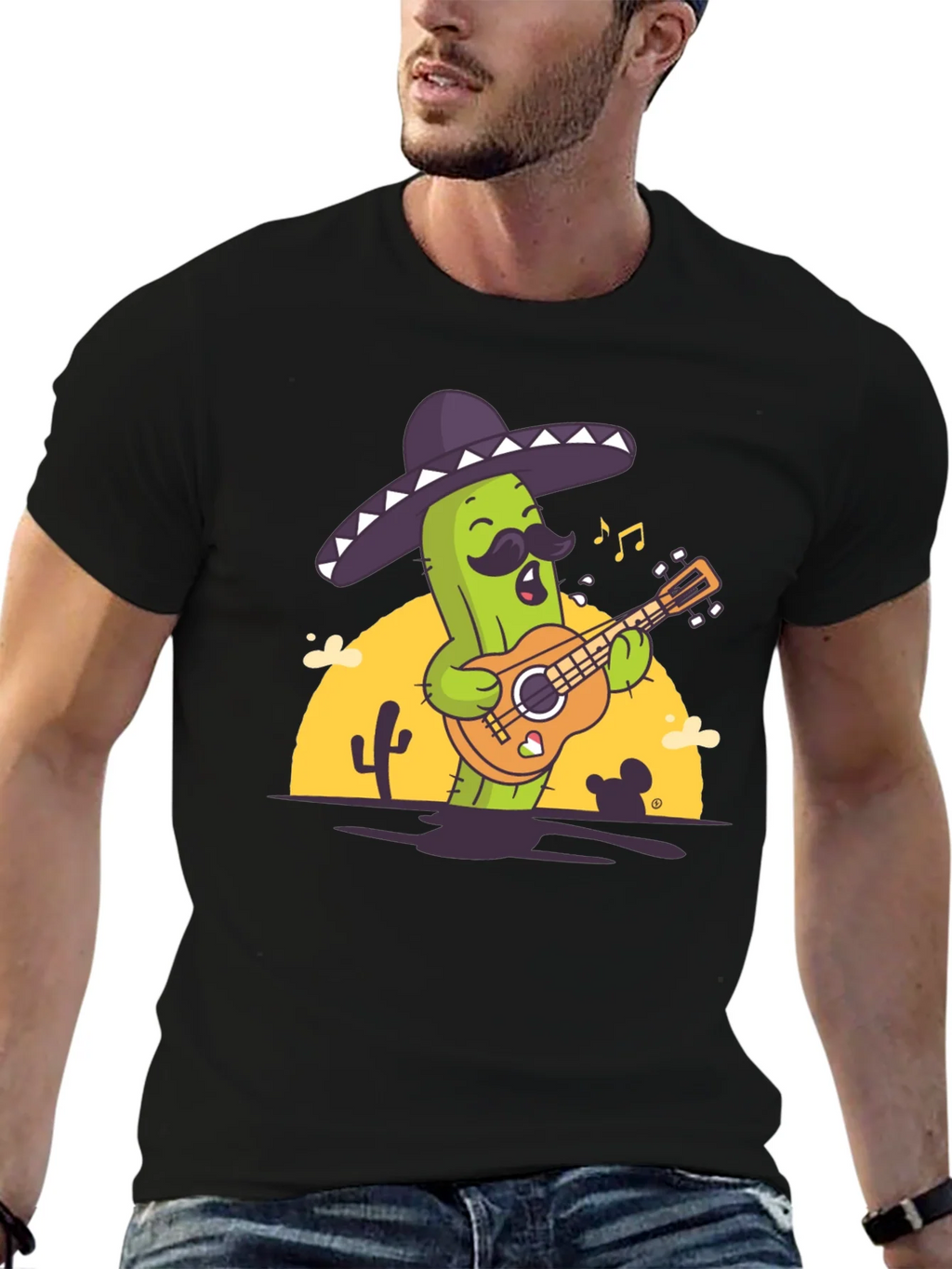Cactus Mariachi Graphic T-Shirt