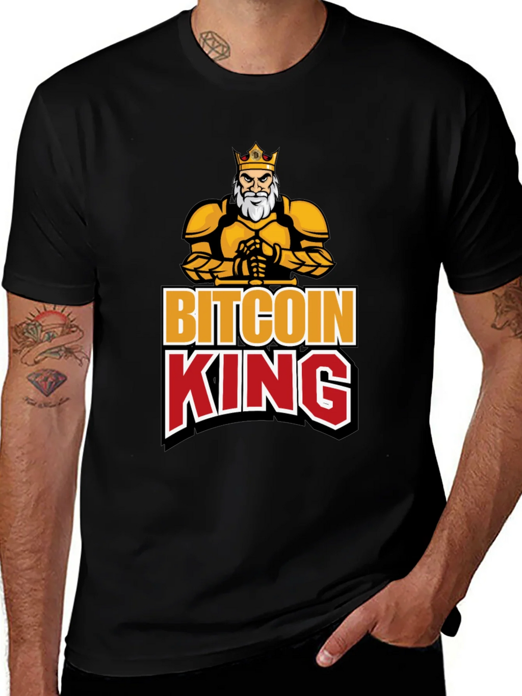 Bitcoin King Black Graphic T-Shirt