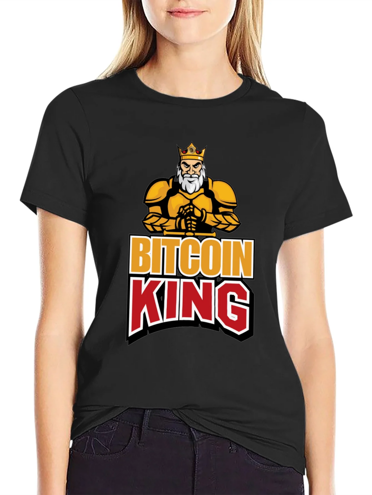 Bitcoin King Black Graphic T-Shirt