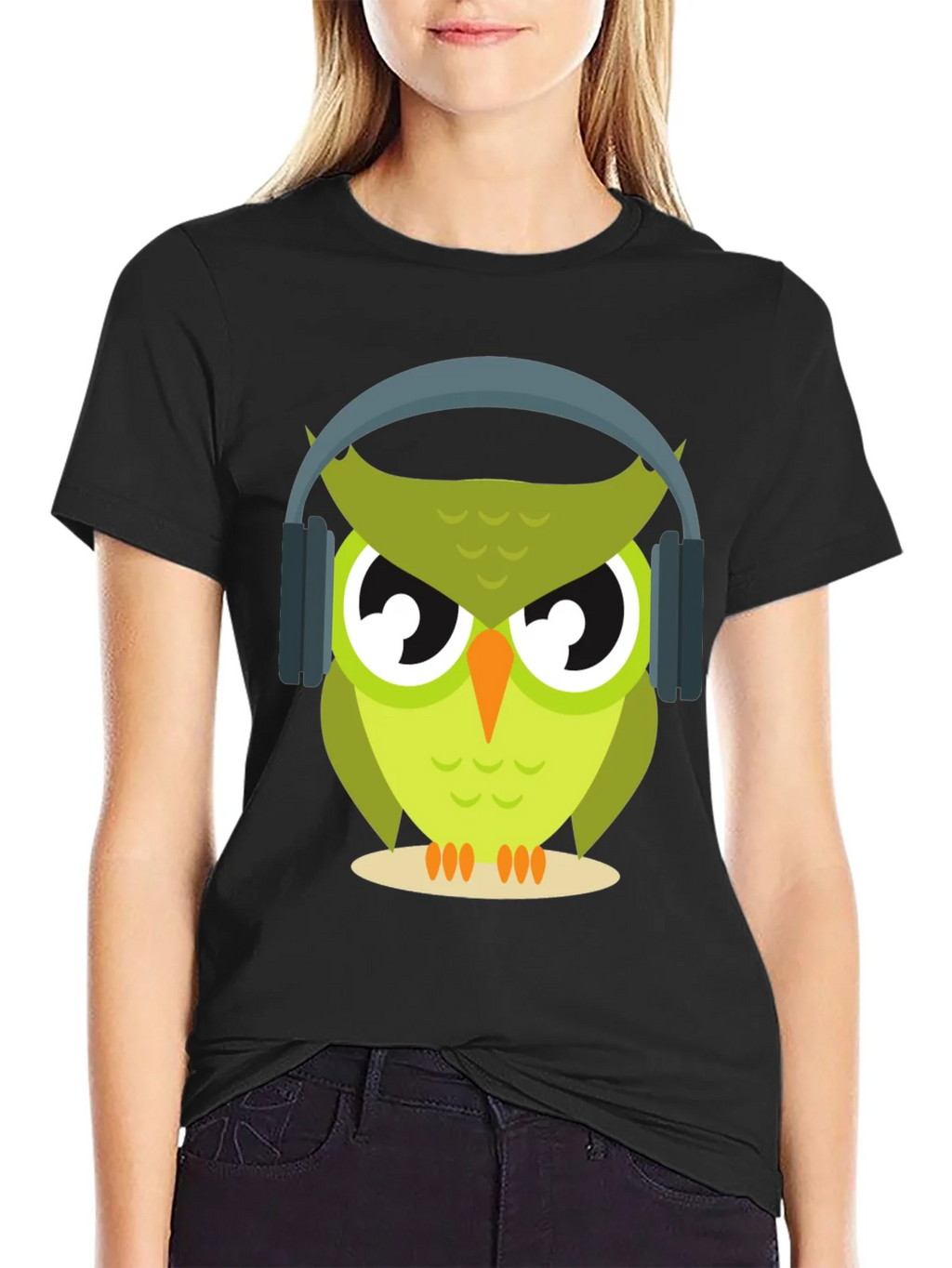Owl with Headphones Graphic Tee - Cool & Trendy