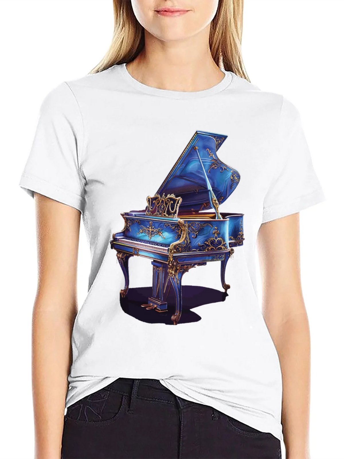 Grand Piano Graphic Tee - Stylish Music Lover Shirt