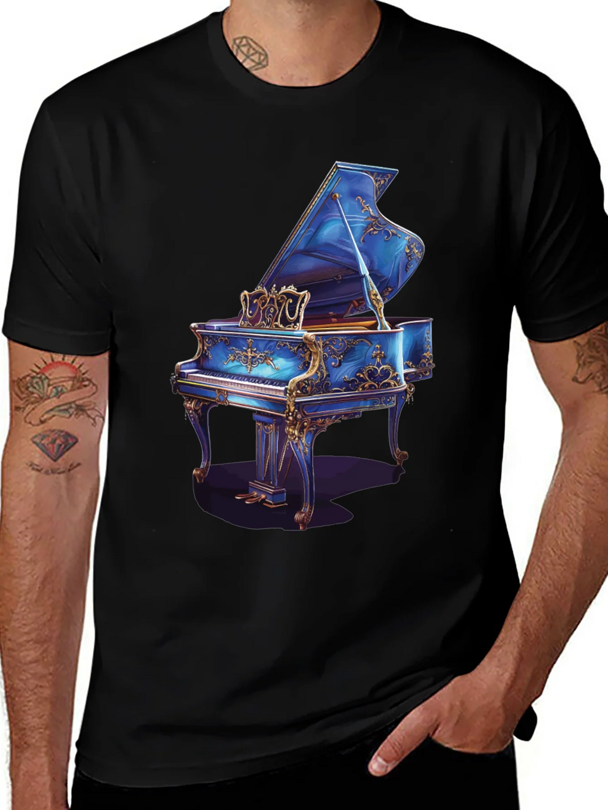 Grand Piano Graphic Tee - Stylish Music Lover Shirt