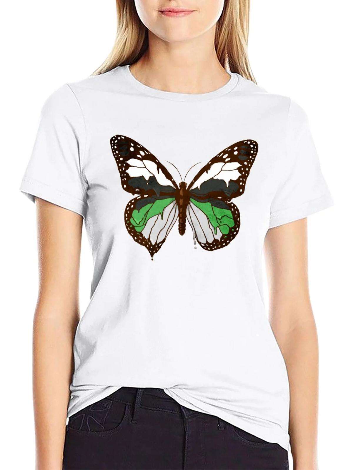 Butterfly Graphic T-Shirt - Black Cotton Tee