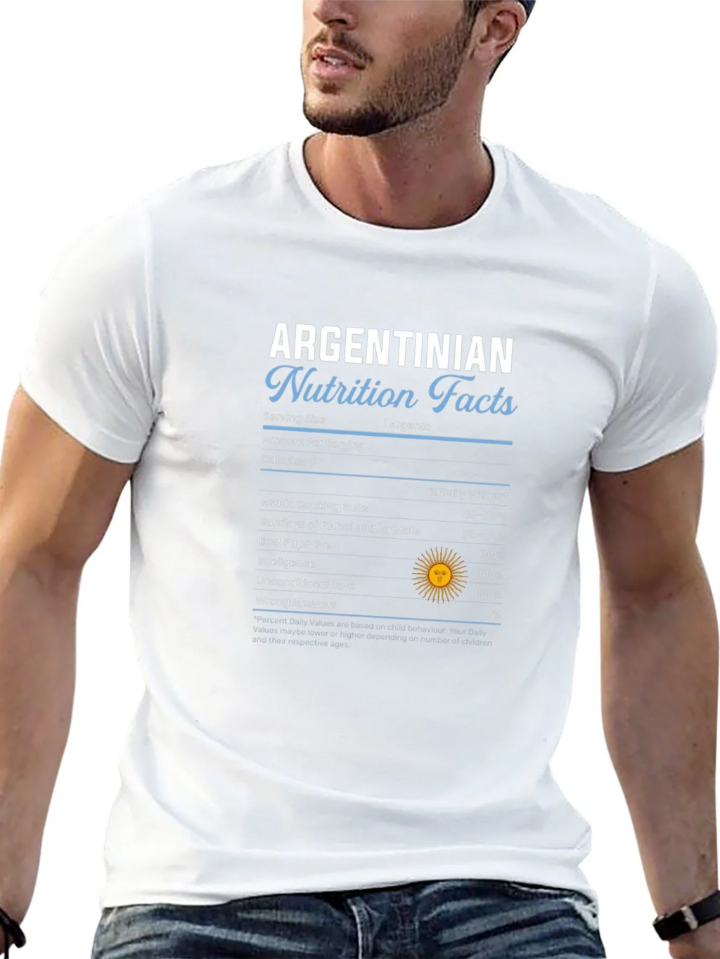 Argentinian Nutrition Facts Graphic T-Shirt