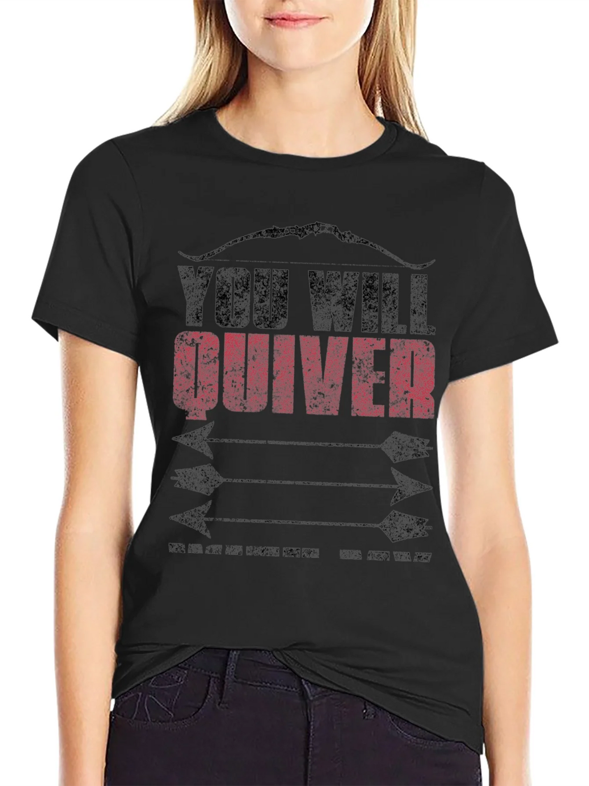 You Will Quiver Arrow Graphic Tee - Black
