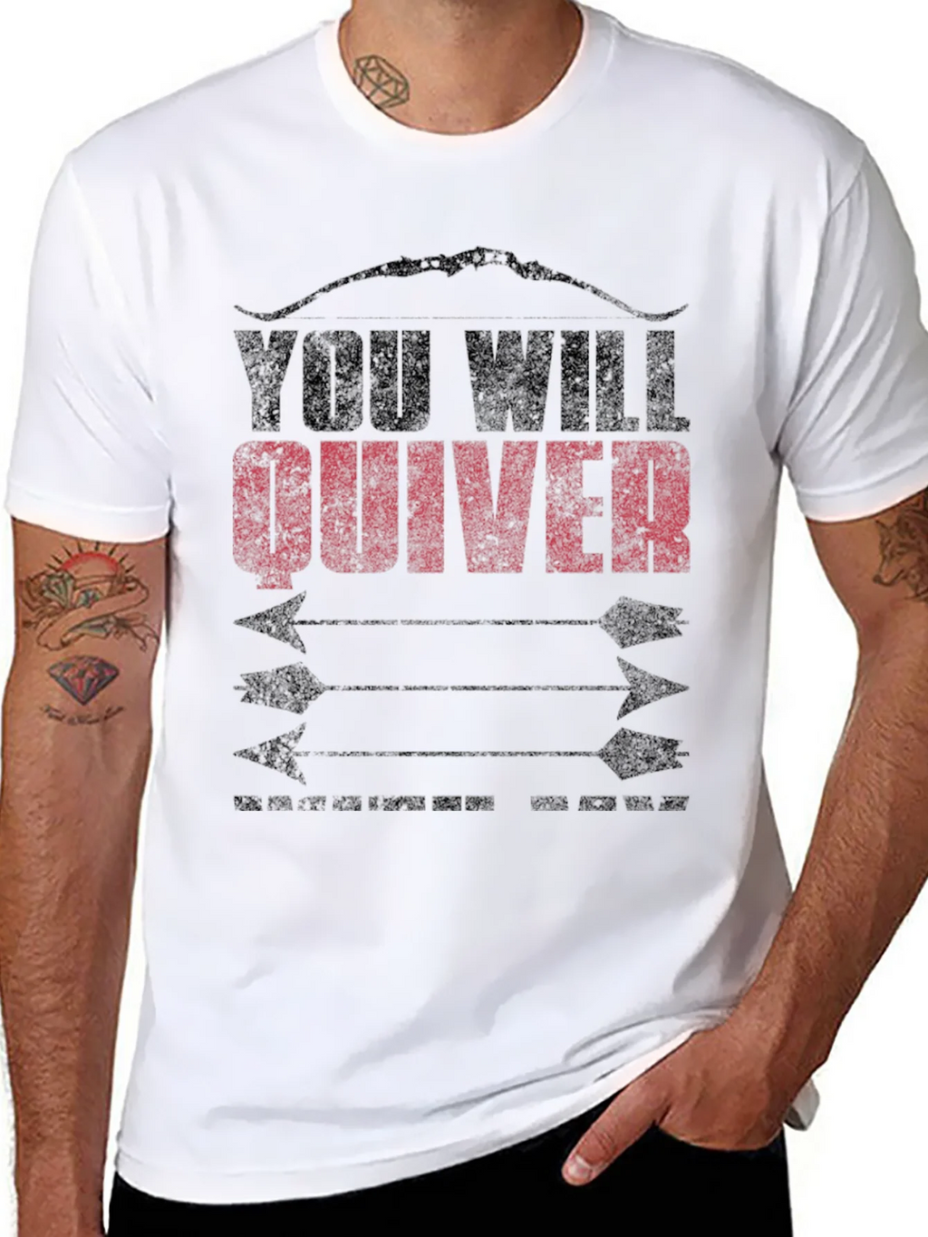 You Will Quiver Arrow Graphic Tee - Black