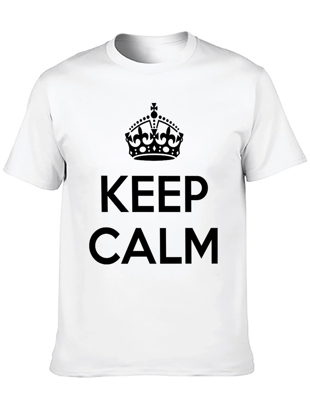 Keep Calm Crown Graphic T-Shirt - Classic Design