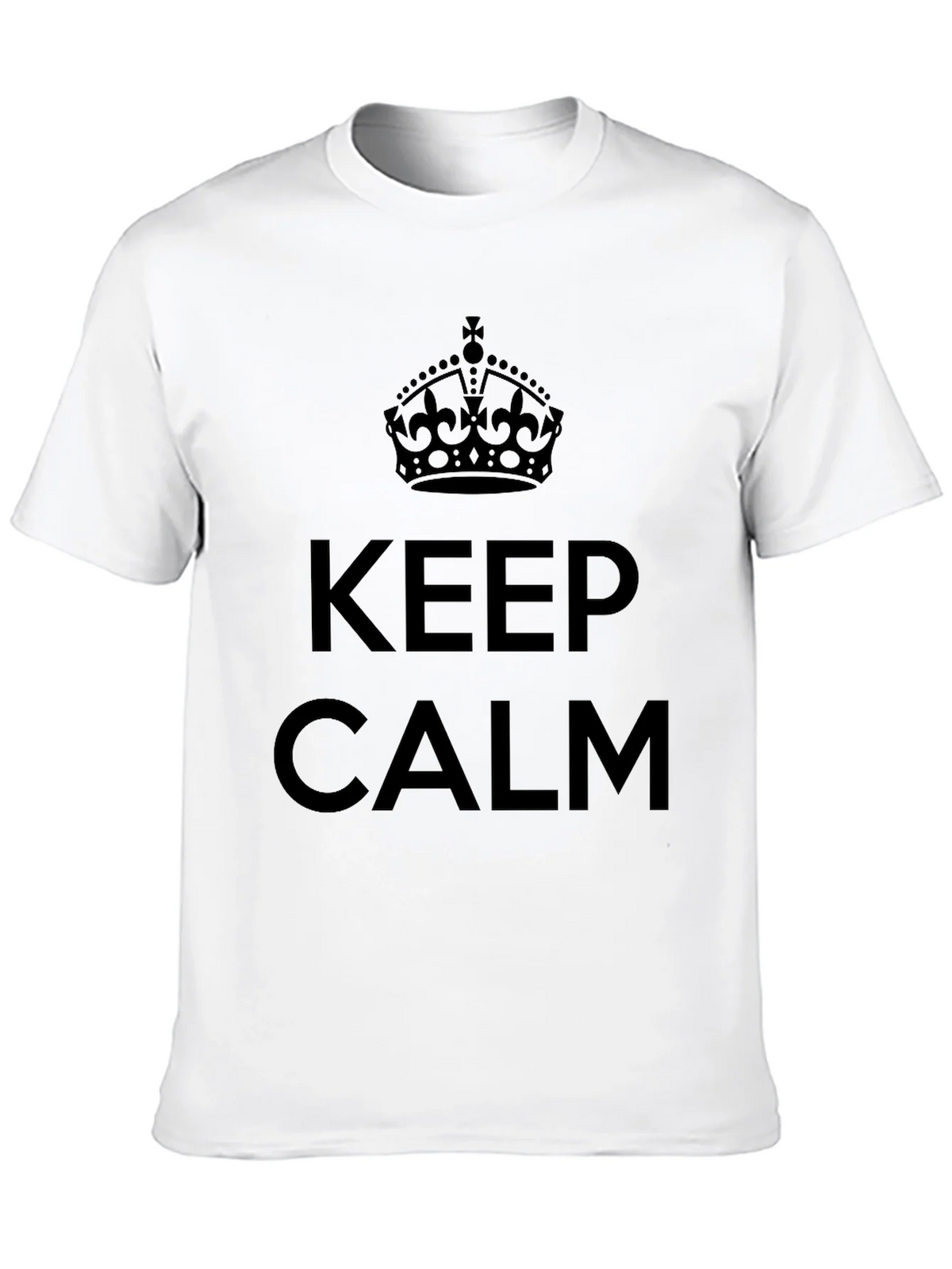 Keep Calm Crown Graphic T-Shirt - Classic Design