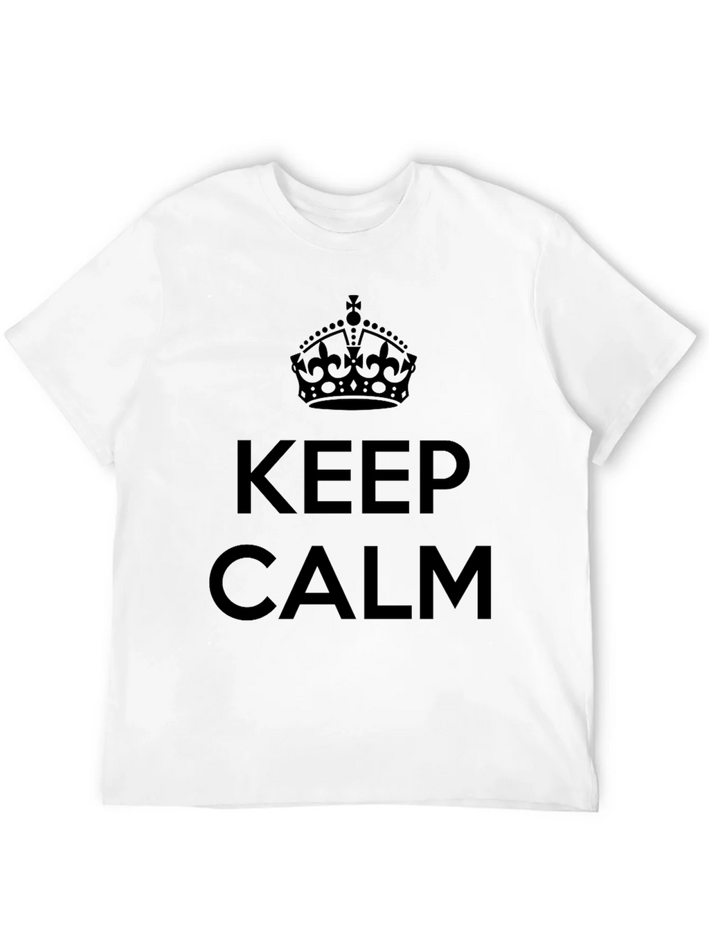 Keep Calm Crown Graphic T-Shirt - Classic Design