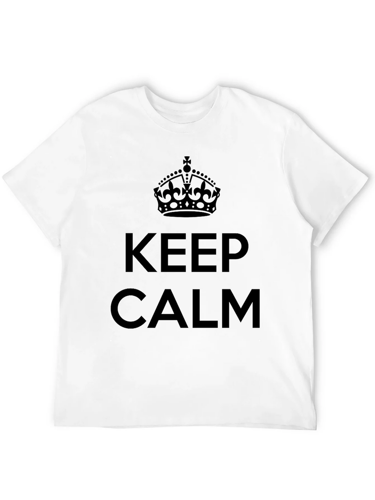 Keep Calm Crown Graphic T-Shirt - Classic Design