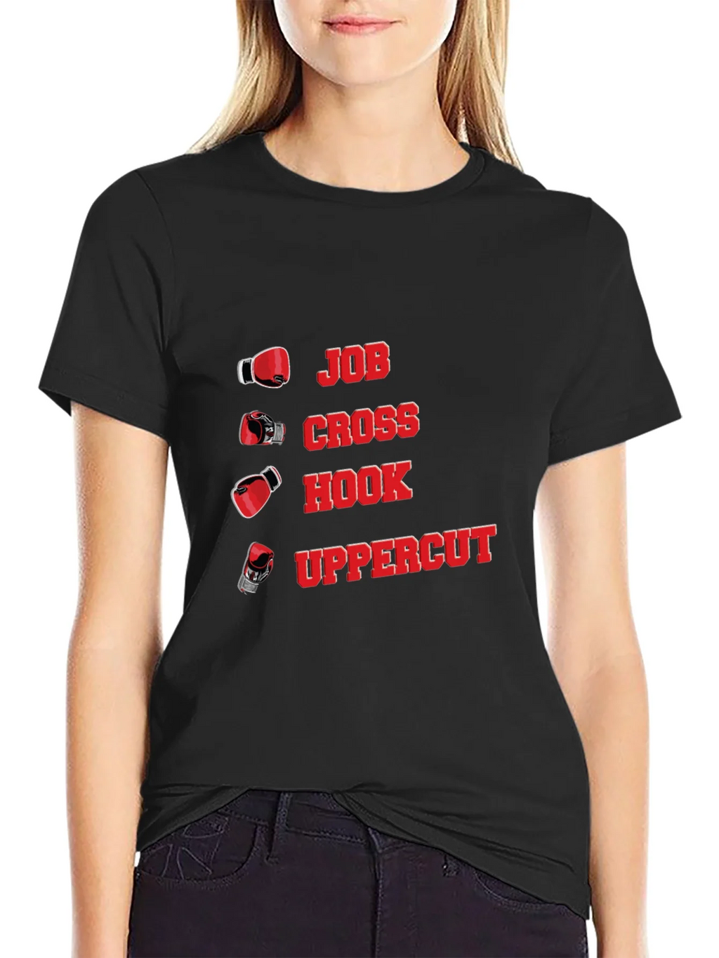 Boxing Punch T-Shirt - Jab Cross Hook Uppercut