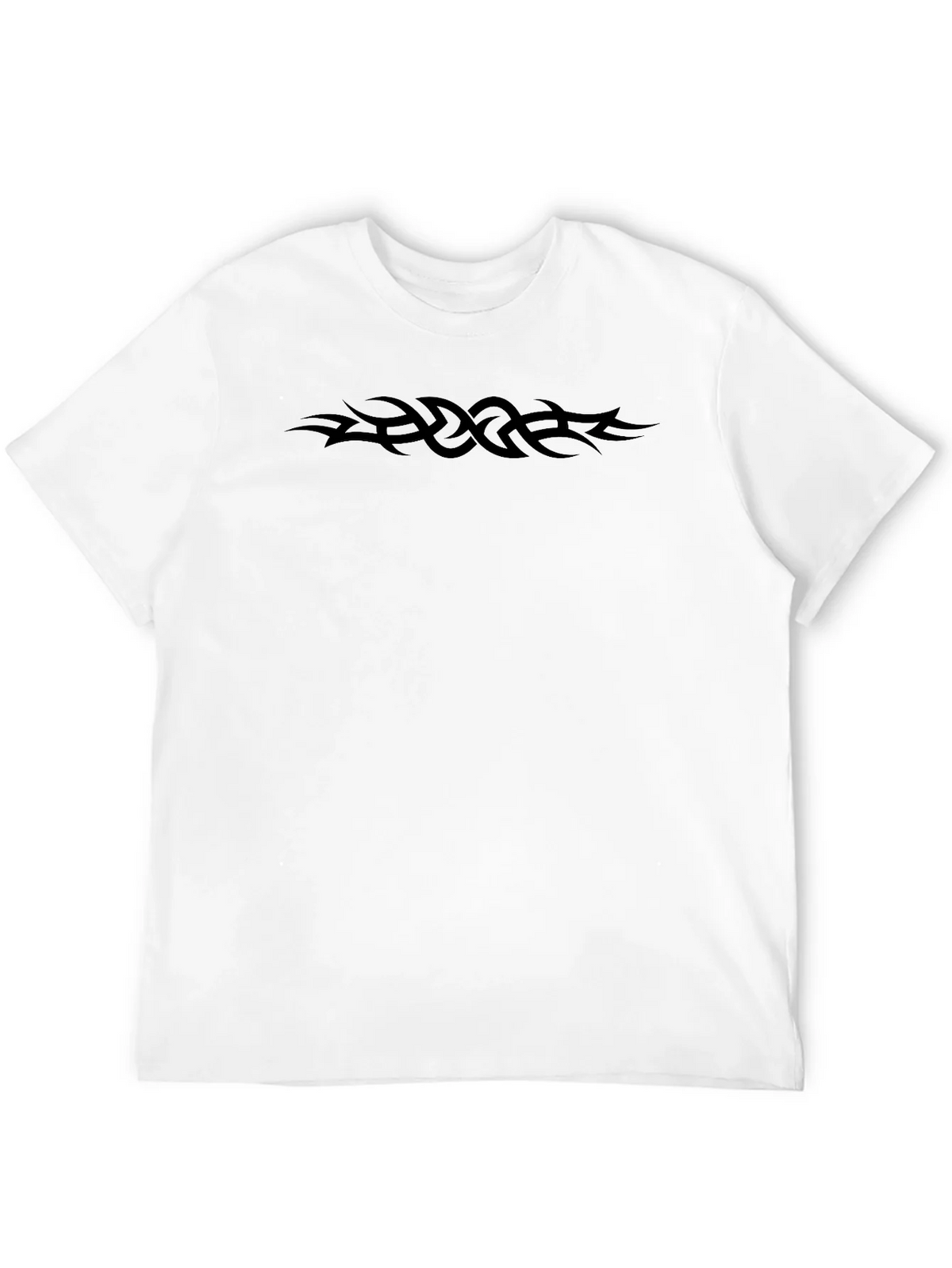 Tribal Tattoo T-Shirt - Black Crew Neck