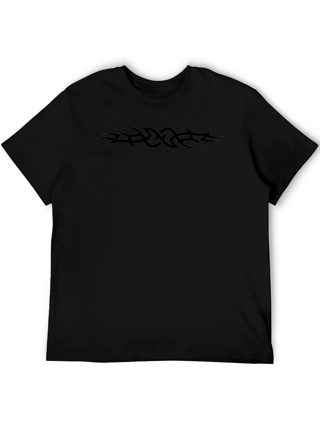 Tribal Tattoo T-Shirt - Black Crew Neck